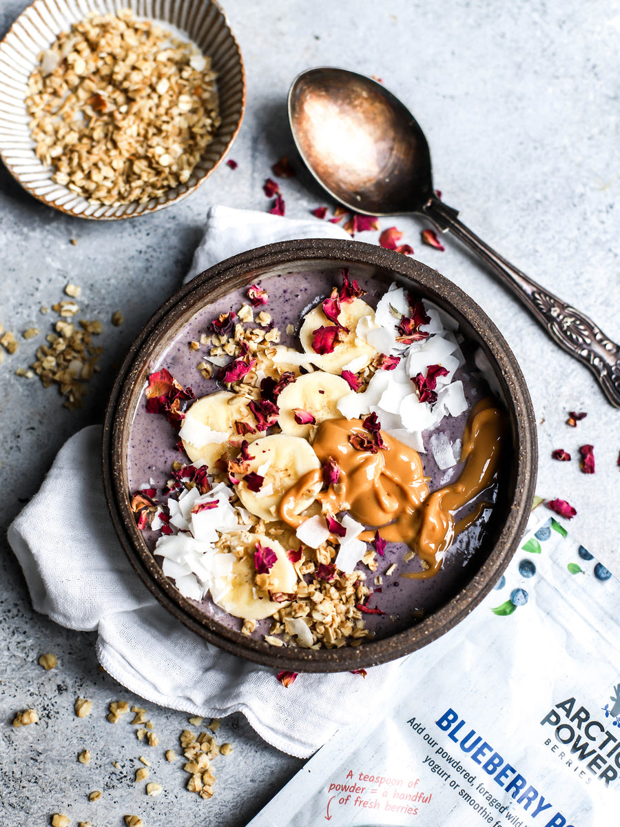Blueberry pie smoothie bowl
