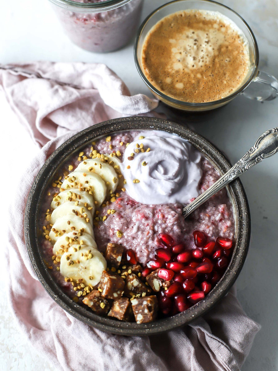 Cranberry and coconut chia pudding