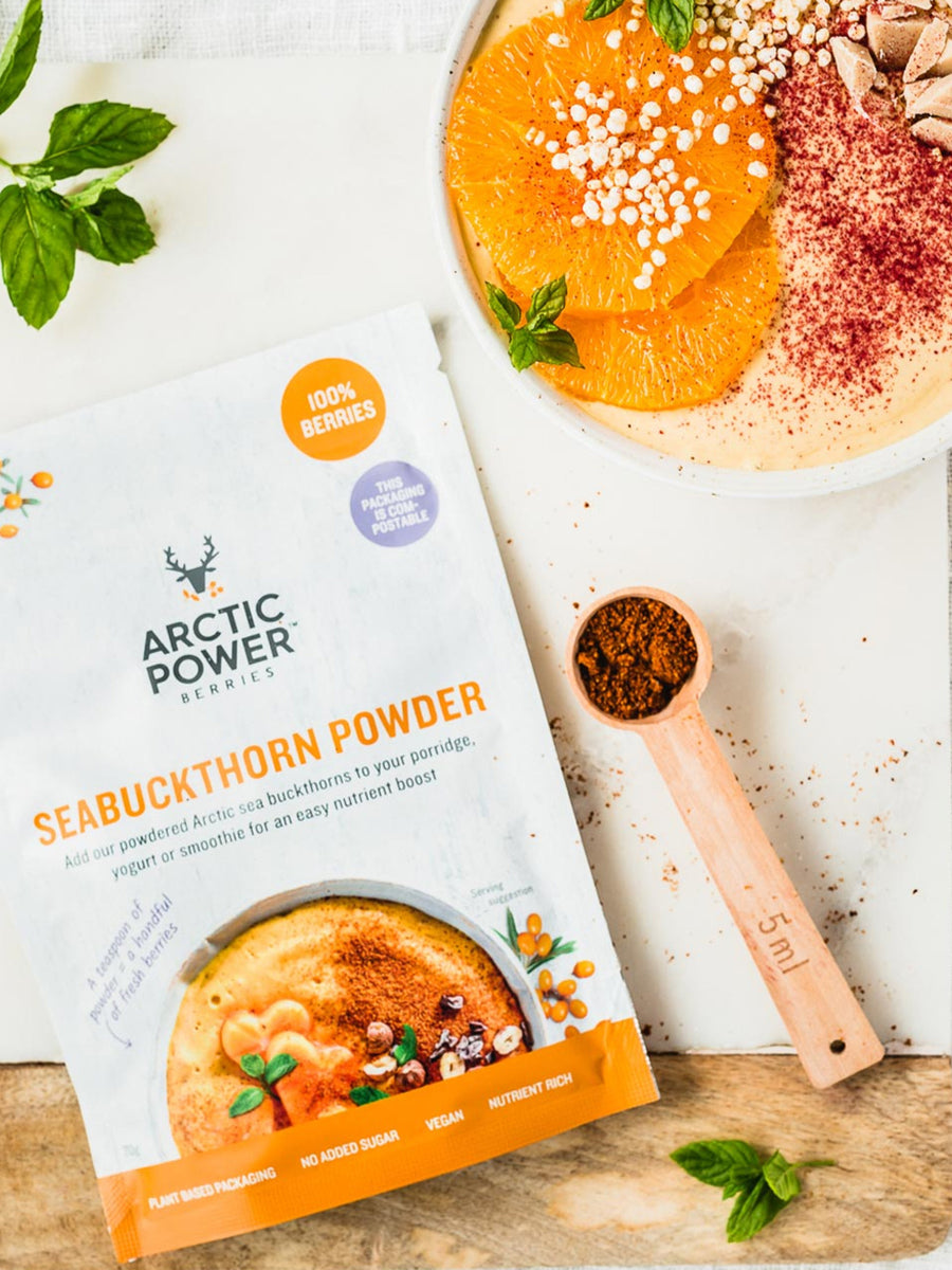 Sea buckthorn smoothie bowl