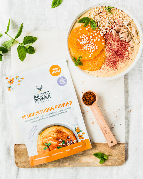 Sea buckthorn smoothie bowl