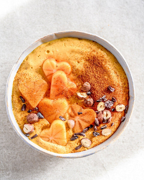 Sea buckthorn and mango smoothie bowl