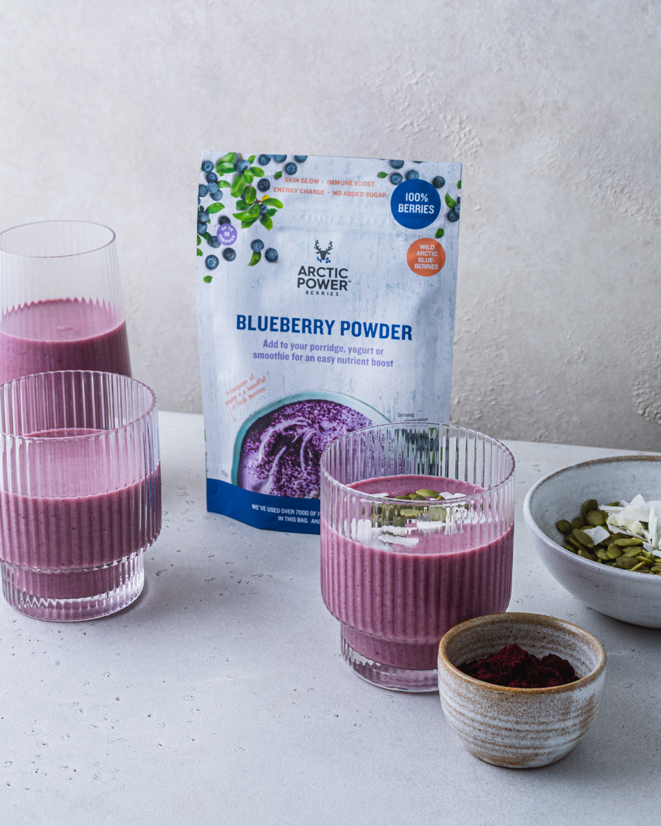Protein-packed wild blueberry smoothie