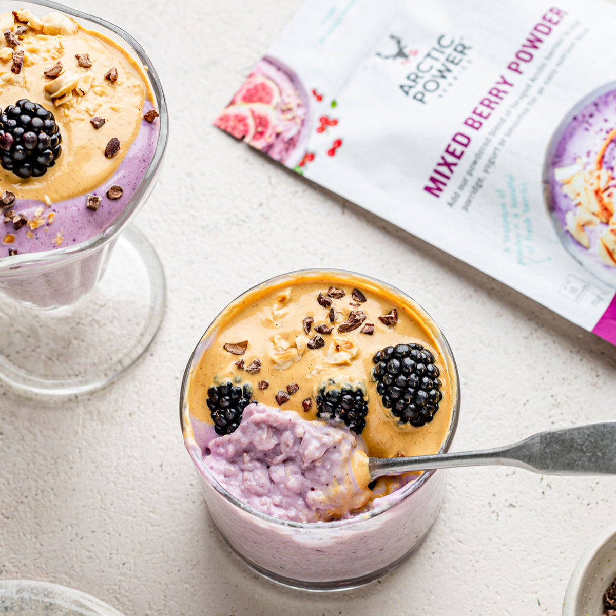 Mix Berry Powder Natural yogurt with Mixed Berry powder – Arctic Power Berries